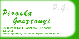 piroska gasztonyi business card